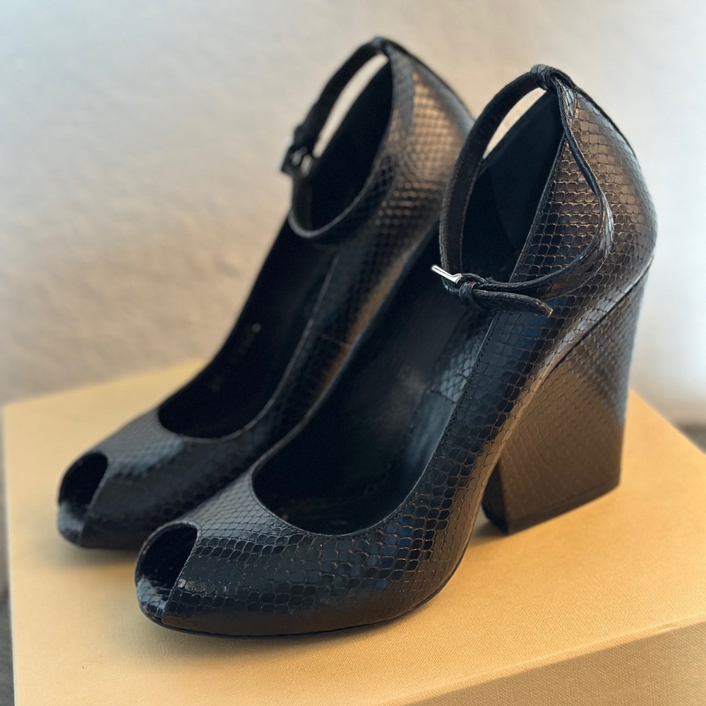 Michael Kors Collection Julianne Python-Embossed … - image 1